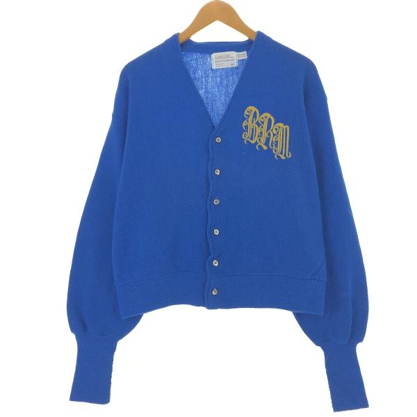古着 70年代 Career Club アルパカニットカーディガン USA製 メンズXL