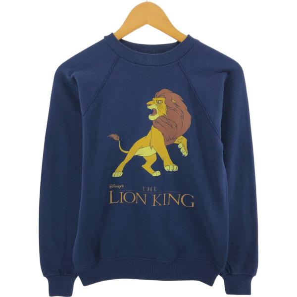 古着 JEM SPORTSWEAR THE LION KING ライオンキング キャラクタースウェットシャツ トレーナー レディースS相当 /eaa404197 古着 JEM SPORTSWEAR THE LION KING ライオンキング キャラクター