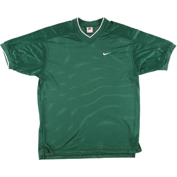 古着 90年代 ナイキ NIKE DRI-FIT Vネック メッシュ ゲームシャツ メンズL ヴィン...