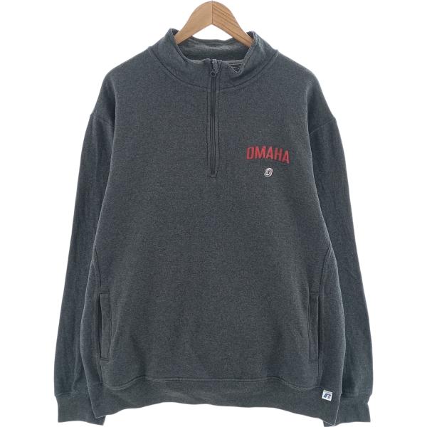 russell athletic ハーフジップ　スウェット　usa製 90's RUSSELL ATHLETIC Half-zip Sweatshirt USA製 SIZE L 90
