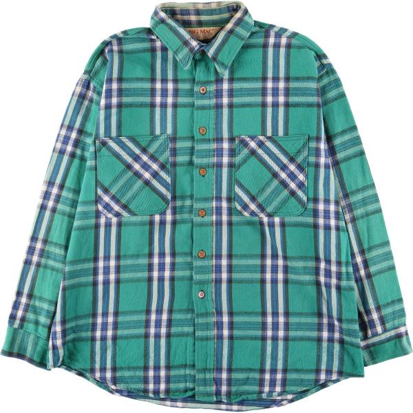 古着 80年代 ビッグマック BIG MAC 長袖 フランネルチェックシャツ USA