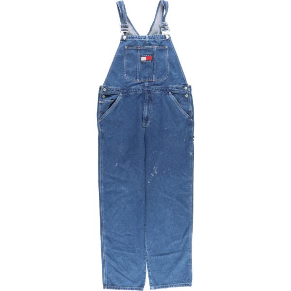 ヴィンテージ   デニム オーバーオール トミー 古着 90年代 TOMMY HILFIGER トミー オーバーオール メンズM 古着 90s