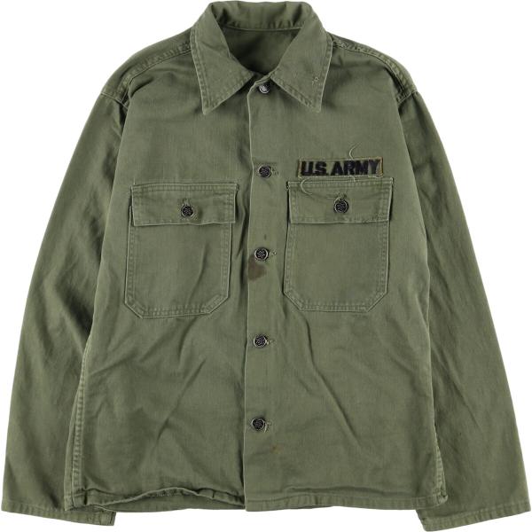 50s〜60s US ARMY 13スターボタン ユーティリティ 50's U.S.ARMY 13スターボタン ユーティリティシャツ 実寸(M位