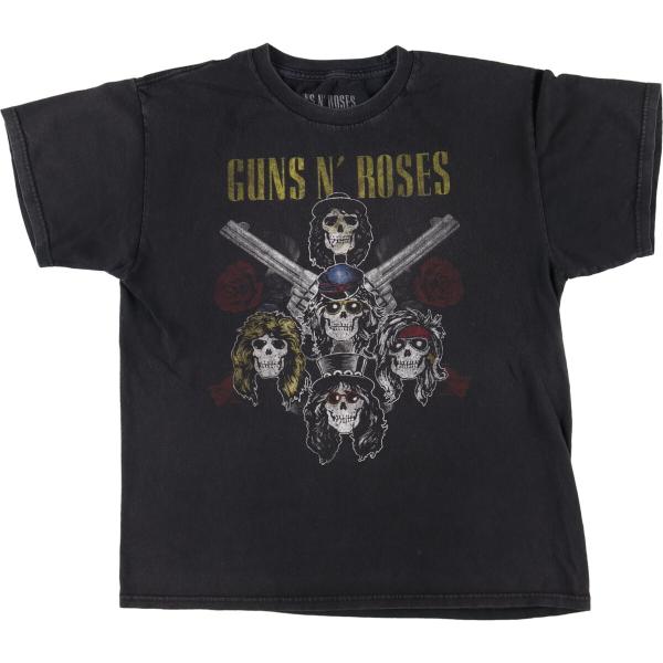 古着 GUNS N&apos; ROSES ガンズアンドローゼズ ドクロ柄 スカル柄 バンドTシャツ バンT ...