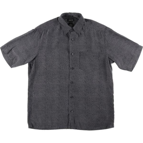 claiborne silk シルク100% 半袖 シャツ ブラック 黒 M Claiborne 半袖シャツ M シルク100% | 古着屋OLDGREEN