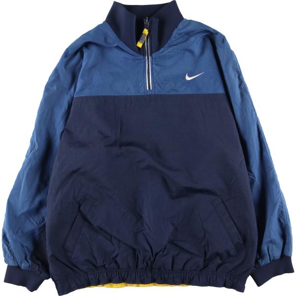 90s　NIKE　ハーフジップ　ナイロンプルオーバージャケット　バイカラー　L 楽天市場】90年代 NIKE ナイキ ハーフジップ ナイロンジャケット
