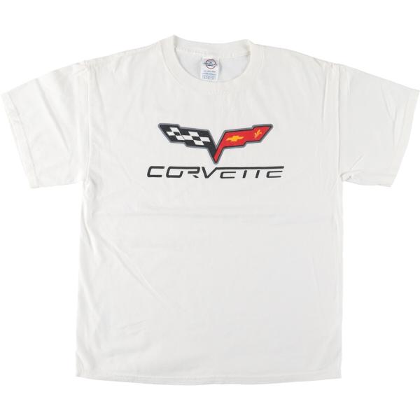 古着 00年代 デルタ DELTA CORVETTE シボレー アドバタイジングTシャツ 