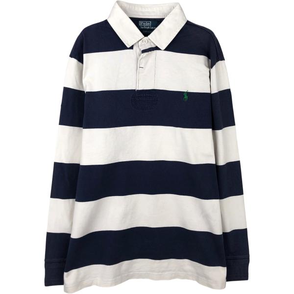 古着 ラルフローレン Ralph Lauren POLO by CUSTOM FIT ボーダー柄