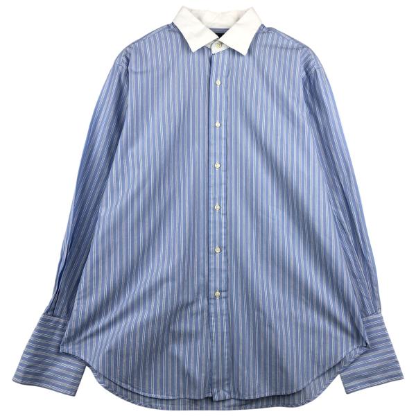ラルフローレン ストライプ ボリュームスリーブ ロングカフス シャツ 6 古着 ラルフローレン POLO by Ralph Lauren PHILIP ワイドカラー
