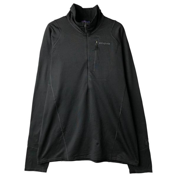 Patagonia レギュレーター　プルオーバー　ハーフジップ　ブラック　L patagonia（パタゴニア） 古着 レギュレーターR1プルオーバー