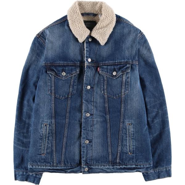 古着 リーバイス Levi's 中綿入り デニムボアジャケット メンズXL相当/eaa459309 Levi's（リーバイス） 古着 中綿入り デニムボアジャケット メンズXL