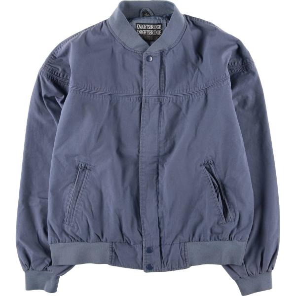 90s KNIGHTSBRIDGE ダービージャケット 古着 ネイビー L 990e02727b1db81ba531d43f2d7d12