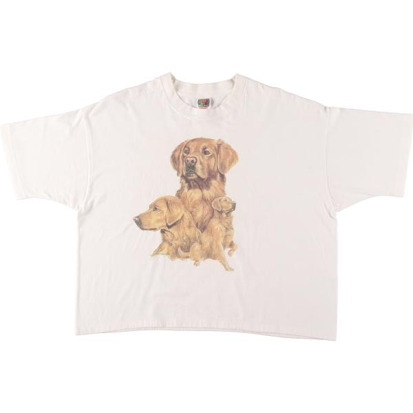 古着 ~90年代 犬柄 アニマルTシャツ レディースL相当 ヴィンテージ /eaa486216 古着 ～90年代 犬柄 アニマルTシャツ レディースL相当