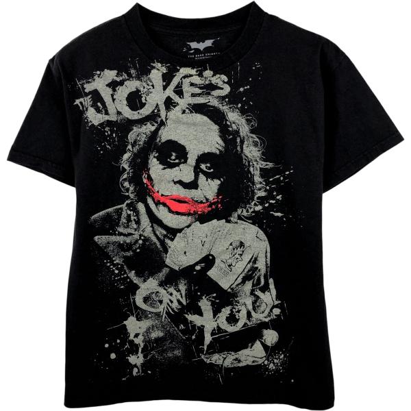 古着 00年代 THE DARK KNIGHT ダークナイト JOKER ジョーカー 映画 ムービーTシャツ メンズS相当 大判プリント /eaa474628