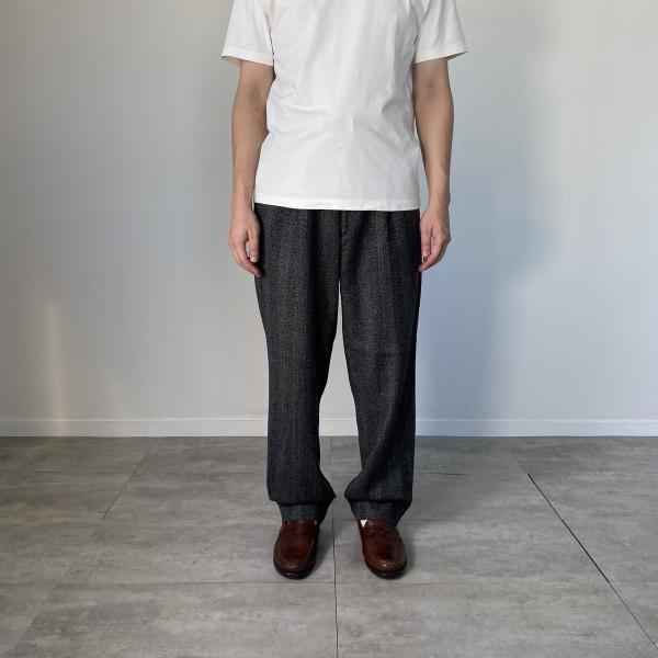 vintage ストライプカジュアルパンツ 古着 60年代 BRUMMELL カラーネップ ストライプ柄 ツータック