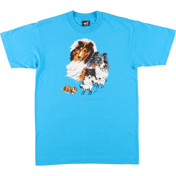 古着　フルーツオブザルーム　犬柄スウェット USA製 FRUIT OF THE LOOM 古着 90年代 フルーツオブザルーム 犬柄