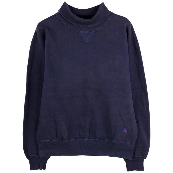 古着 90年代 ラッセル Russell HIGH COTTON タートルネック 無地 ブランクスウェットシャツ トレーナー USA製 メンズM相当 ヴィンテージ/eaa482592 古着 90年代 ラッセル HIGH COTTON タートルネック 無地 ブランク