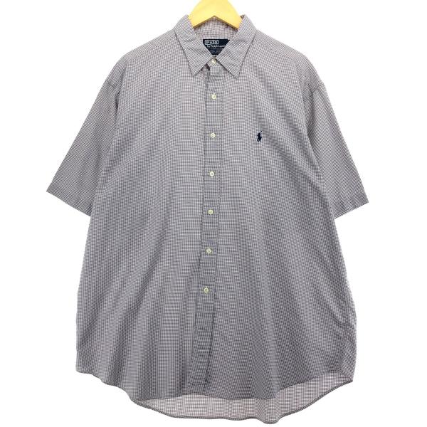 ラルフローレン LOWELL チェックリネンシャツ XL ポロ ラルフローレン チェック リネン×コットン ワークシャツ S