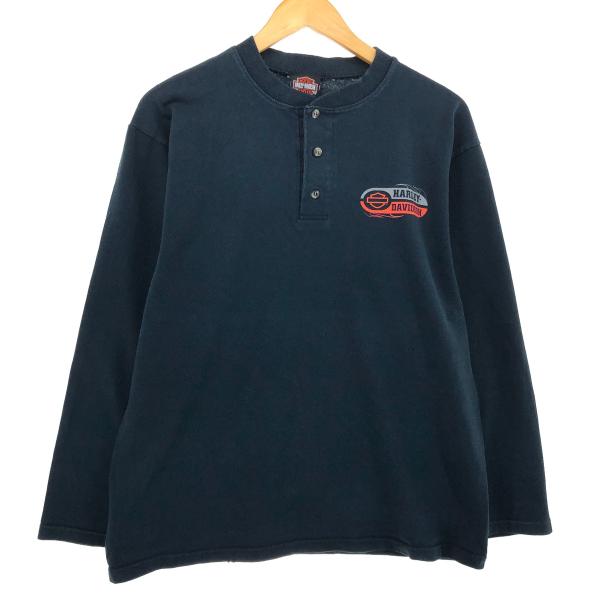 Harley Davidson - 古着 ハーレーダビッドソン Harley-Davidson ヘンリーネック ロングTシャツ ロンT レディースM相当 /eaa524886 479321e922d7090ac1d7ef9a92578f