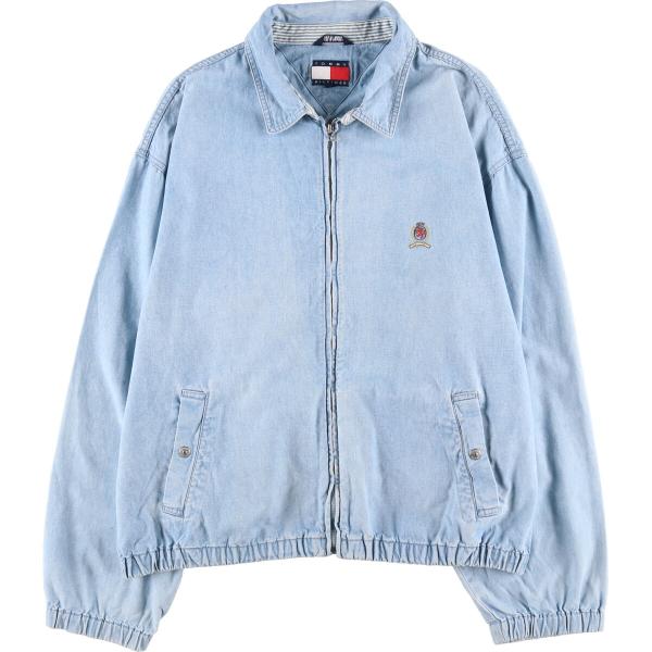 【希少】90s古着トミーヒルフィガー　スポーツジャケット Lサイズ TOMMY HILFIGER 古着 90年代~ トミーヒルフィガー シャンブレー