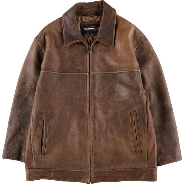 古着 WEATHERMAN レザーブルゾンタイプ メンズM相当 /eaa497317  