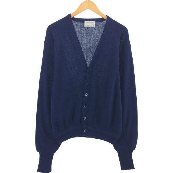 古着 80年代 JEFFLINKS アクリルニットカーディガン USA製 メンズL相当