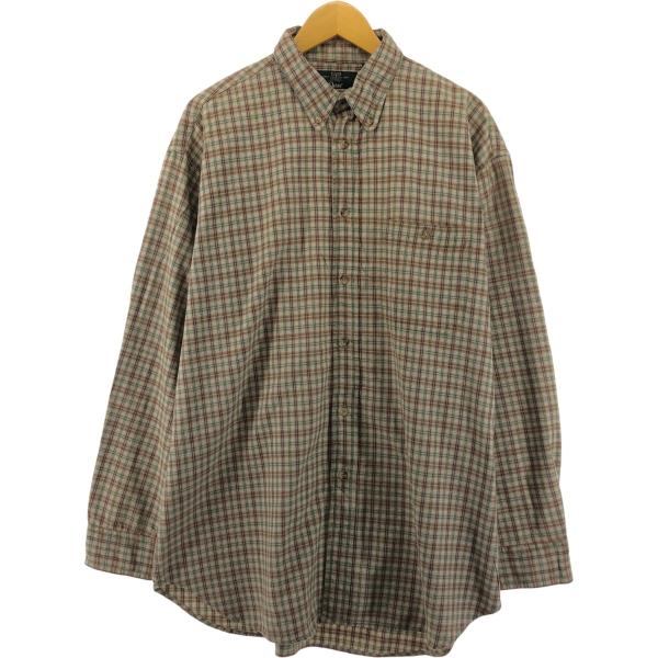 ORVIS チェックシャツ L 古着 90年代 オービス ORVIS 長袖 ボタンダウンチェックシャツ