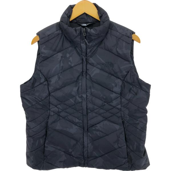 完璧 THE NORTH FACE 古着 ザノースフェイス 総柄 550フィルパワー ベスト+ジレ