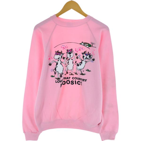 USA製 アニマル スウェット フェードブラック M Hanes Hanes 古着 80