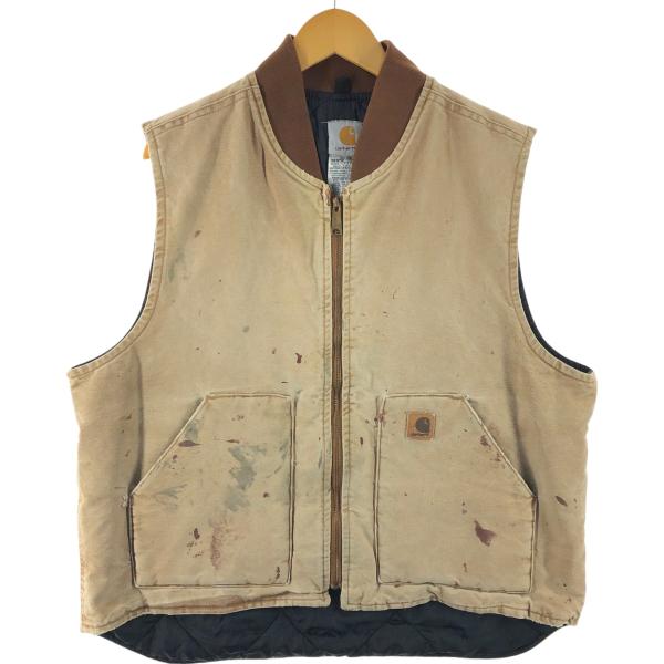 【超お買い得祭！】【古着】carhartt ダックベスト USA製 carhartt カーハート ダックベスト USA製