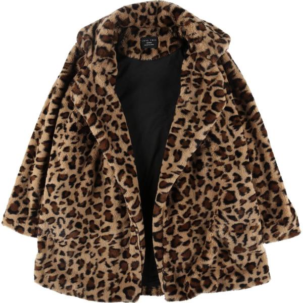 古着 LOVE TREE レオパード柄 ヒョウ柄 フェイクファージャケット