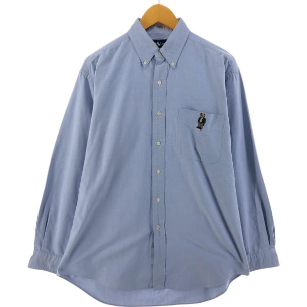 古着 ラルフローレン Ralph Lauren BLAKE ポロベア 長袖 ボタン