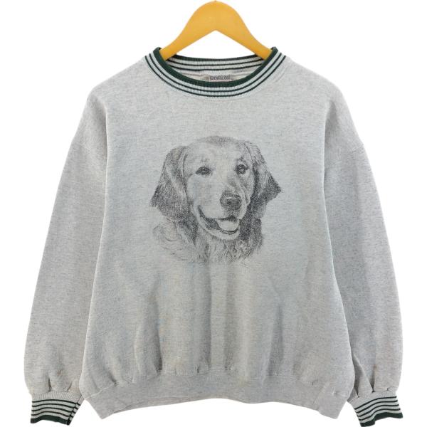 90s ONEITA レトロ アニマル スウェット 猫 US 古着 ブルー XL 90s ONEITA レトロ アニマル スウェット 猫 US 古着 ブルー XL