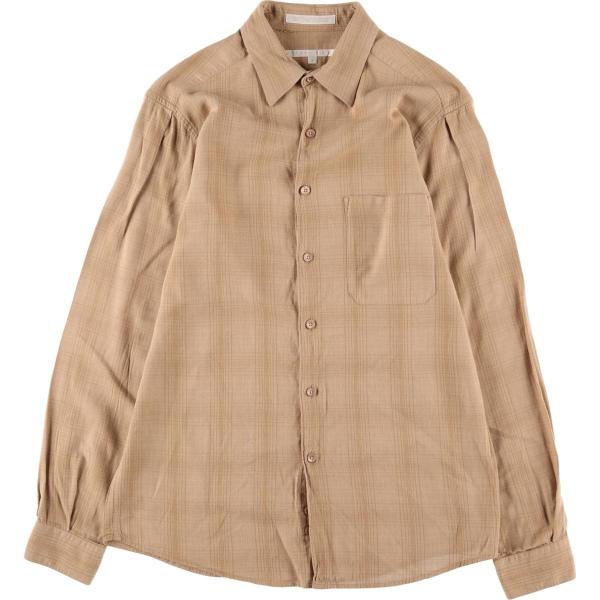 古着 ペリーエリス PERRY ELLIS 長袖 コットンチェックシャツ メンズS