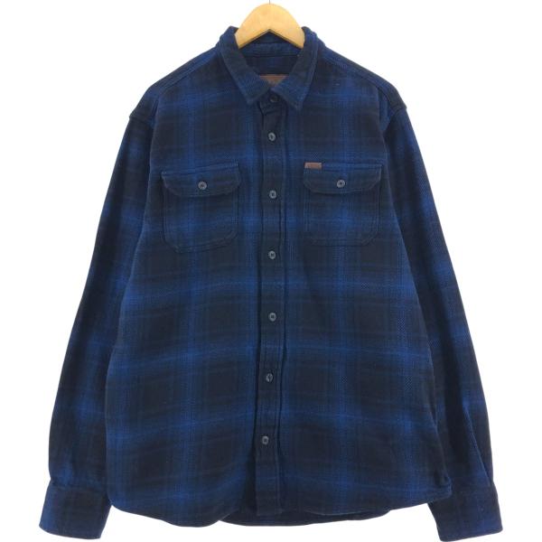 US古着　オンブレチェック　ORVIS　ヘビーネル　厚手　長袖　サイズXL 古着 オービス ORVIS オンブレチェック 長袖 ヘビーネルチェック