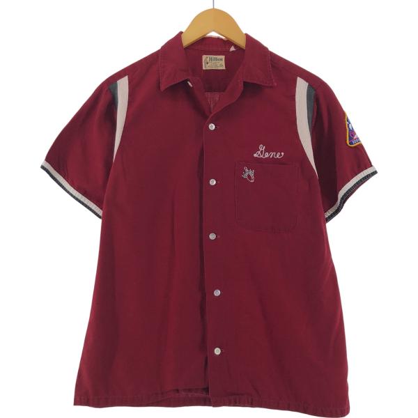 古着 60年代 ヒルトン HILTON バックプリント ボウリングシャツ