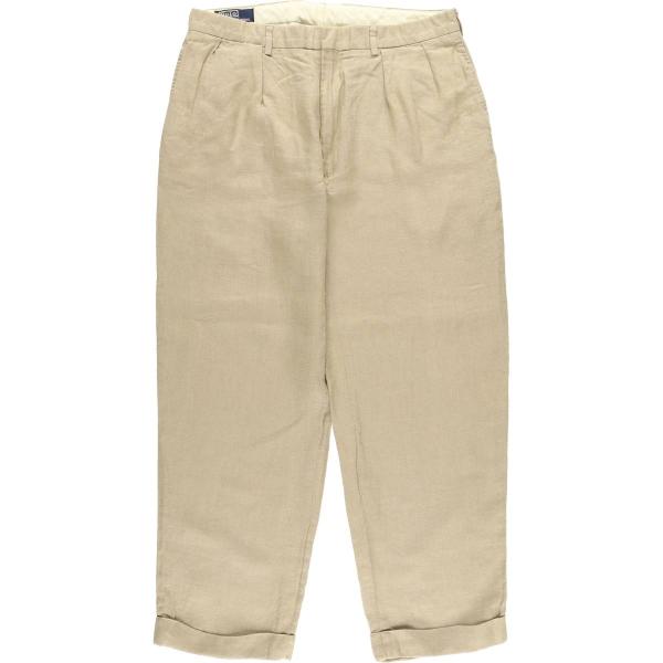 ポロラルフローレン　ツータック　リネン　グルカパンツ 古着 ラルフローレン Ralph Lauren POLO by ツータック リネン