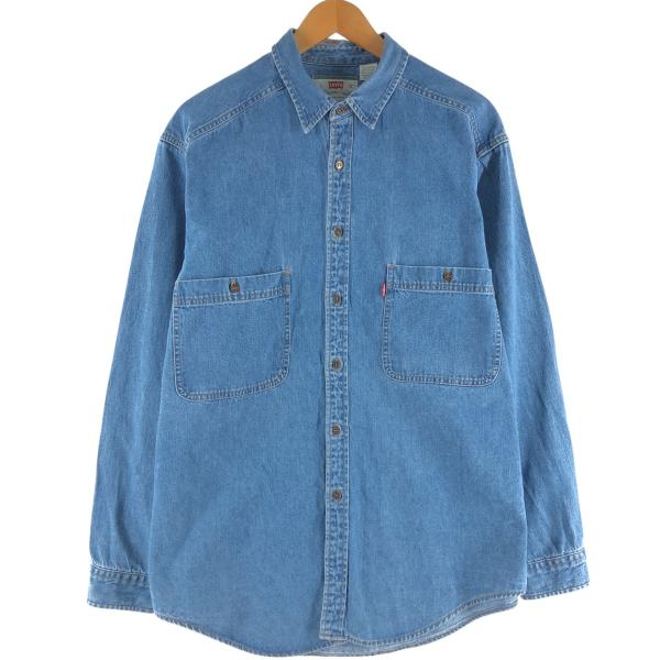 Levi's 古着 90年代 リーバイス 長袖 デニムシャツ メンズL相当