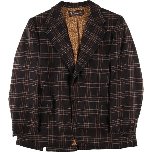 No.1237 VINTAGE 古着 アウター テーラードジャケット チェック柄 VINTAGE - No.1237 VINTAGE 古着 アウター テーラードジャケット