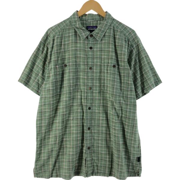 美品 90s XL patagonia パタゴニア　ギンガムチェック半袖シャツ 楽天市場】90s ヴィンテージ パタゴニア patagonia チェック柄