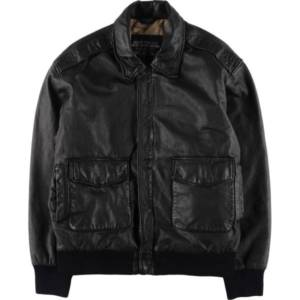 古着 A-2タイプ レザーフライトジャケット メンズL相当 /eaa538668