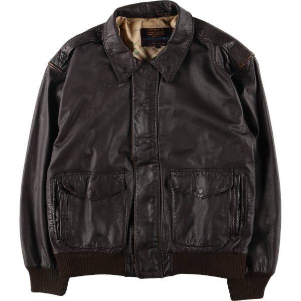 古着 AMERICAN BORN A-2タイプ レザーフライトジャケット メンズXL相当