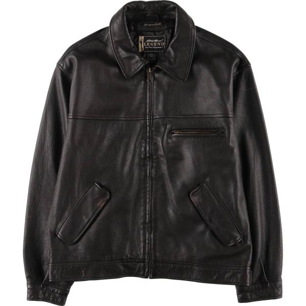 90's Eddie Bauer エディーバウアー 襟レザー ブルゾン 短丈 美品】90's Eddie Bauer レザー ボンバー a-2 短丈 S - メルカリ