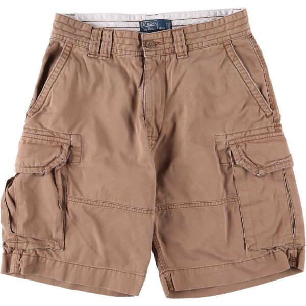 Ralph Lauren カーゴ バギーパンツ ハーフ ショーツ 極太 34 古着 ラルフローレン Ralph Lauren POLO by Ralph Lauren カーゴ
