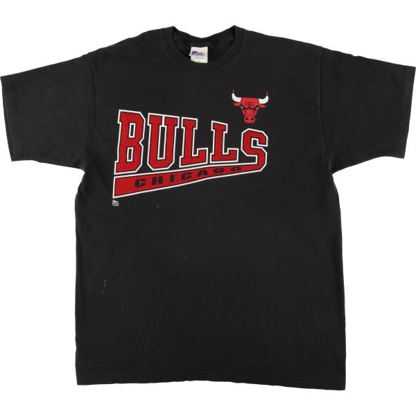 古着 90年代 PRO PLAYER NBA CHICAGOBULLS シカゴブルズ ロゴTシャツ