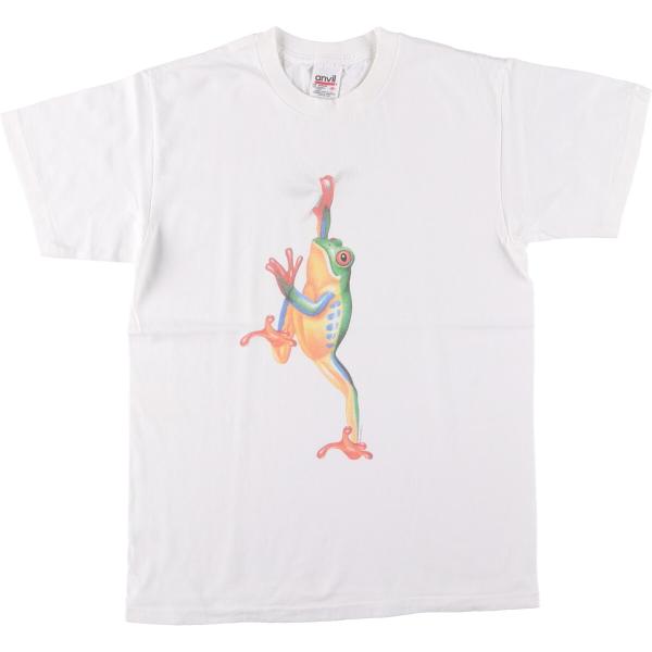 美品 80s 90s 半袖スウェット USA製 カエル アニマル ヴィンテージ 90s USA製 HAZELWOOD 鹿 アニマルTシャツ 古着 ヴィンテージ 黒