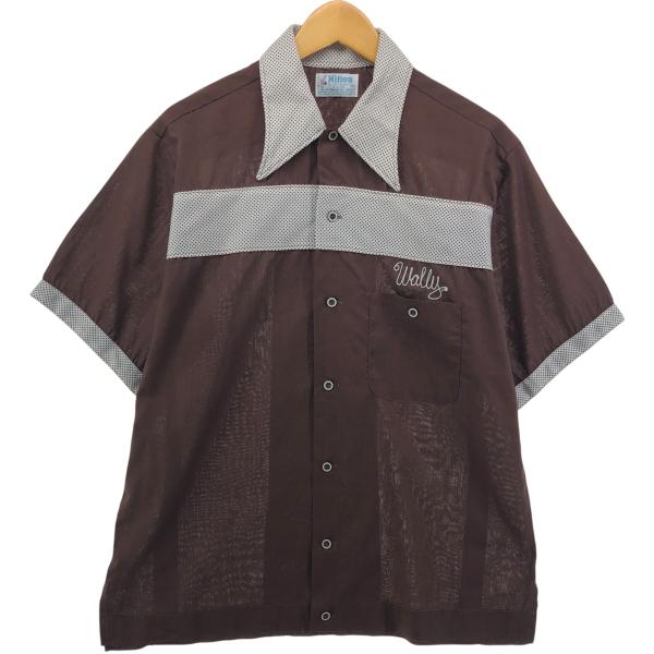 古着 70年代 ヒルトン HILTON ドット柄 バックプリント ボウリング