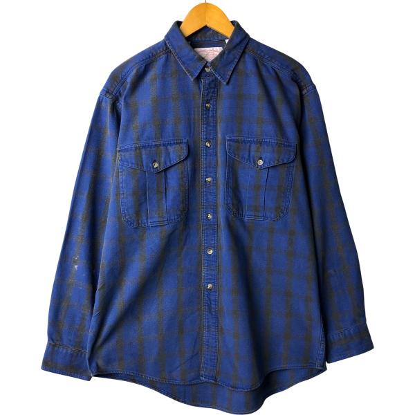 古着 ~80年代 フィルソン FILSON 長袖 ヘビーネルチェックシャツ USA製 メンズL相当 ヴィンテージ /eaa545644 FILSON（フィルソン） 古着 ~80年代 長袖 ヘビーネルチェックシャツ
