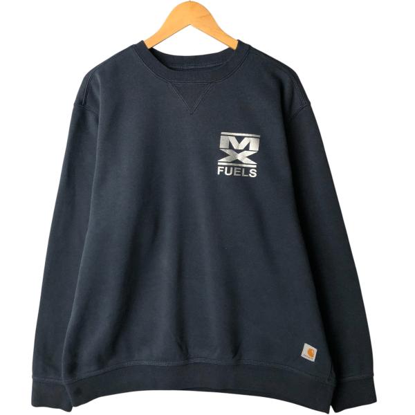 carhartt スウェット トレーナー バックプリント 古着 黒 Mサイズ carhartt スウェット トレーナー バックプリント 古着 黒 M