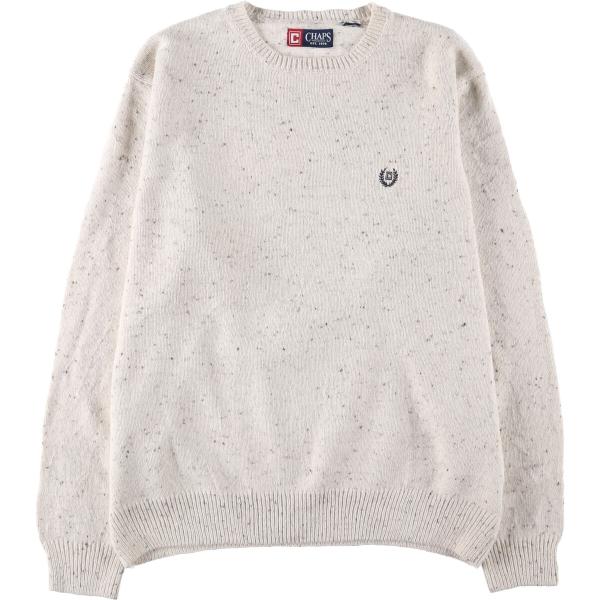 古着 チャップス CHAPS カラーネップ コットンニットセーター メンズXL相当 /eaa546894
